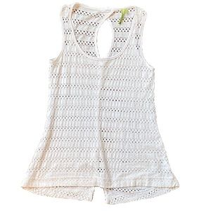 Free Society White Eyelet Top Sz S